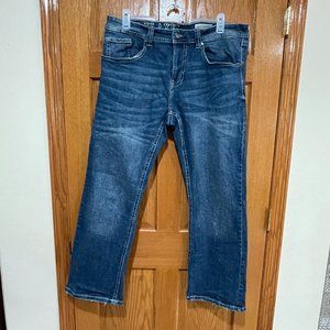 TK AXEL T.K. AXEL Slim Boot Men's 38 x 32 Blue Denim Jeans Pant Flap Pockets